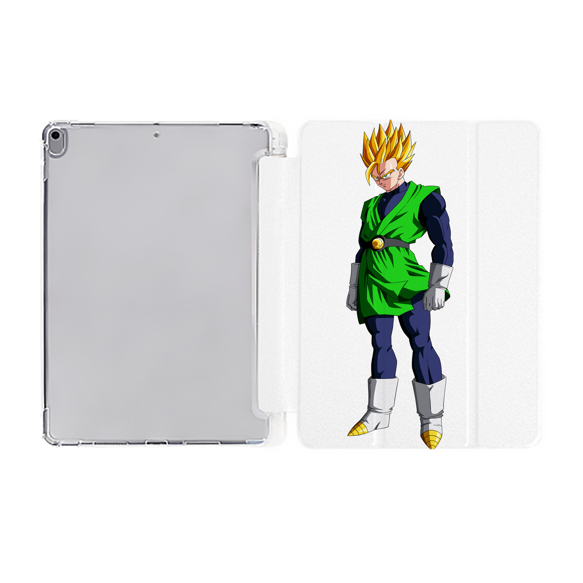 （画像用） ドラゴンボール 孫 悟飯（そんごはん）DRAGON BALL Son Gohan IPad ケース ペン収納付き 三つ折りスタンド PUレザー×シリコン 対応機種9.5/10.5/10.9インチ
